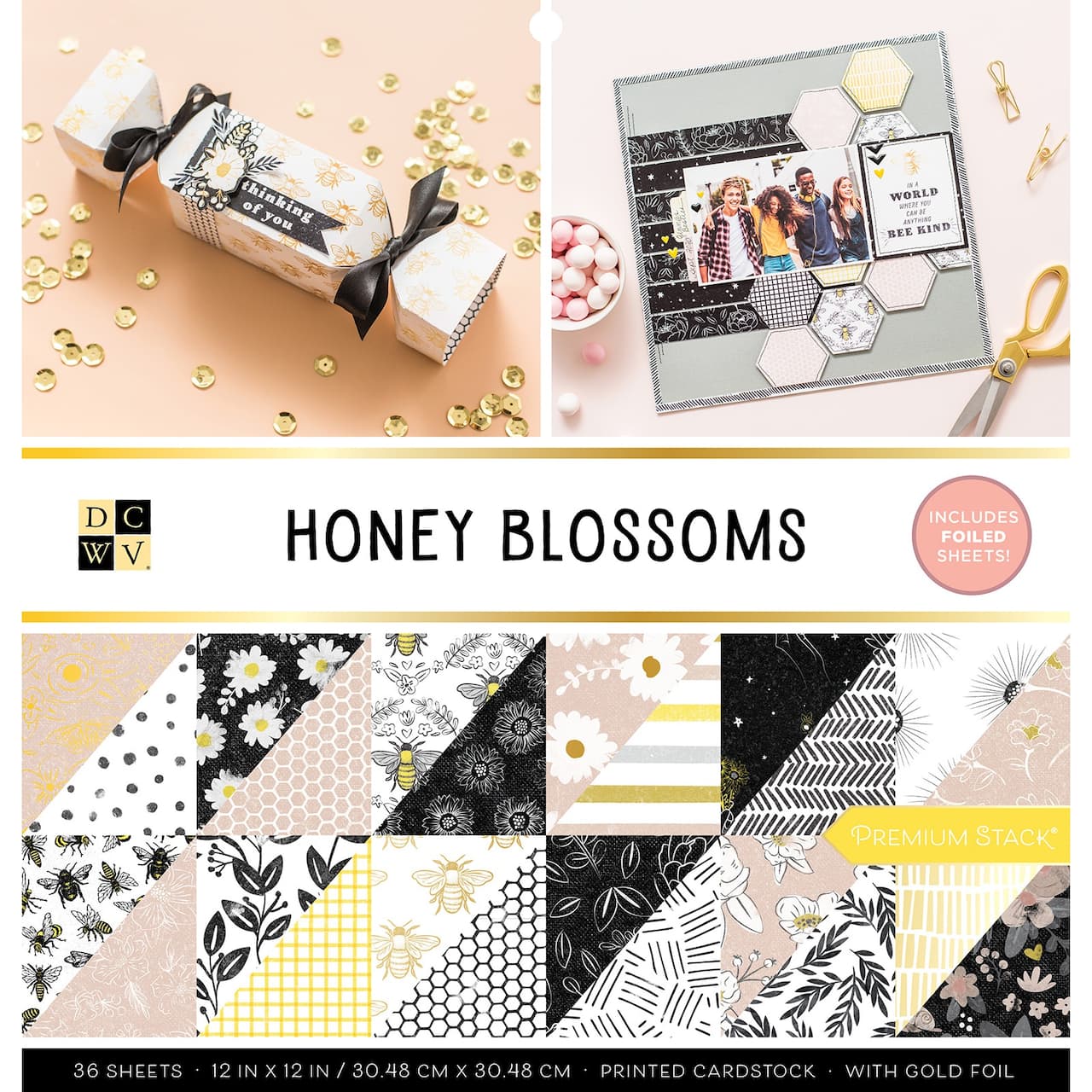 DCWV® Honey Blossoms Premium Stack, 12" x 12"